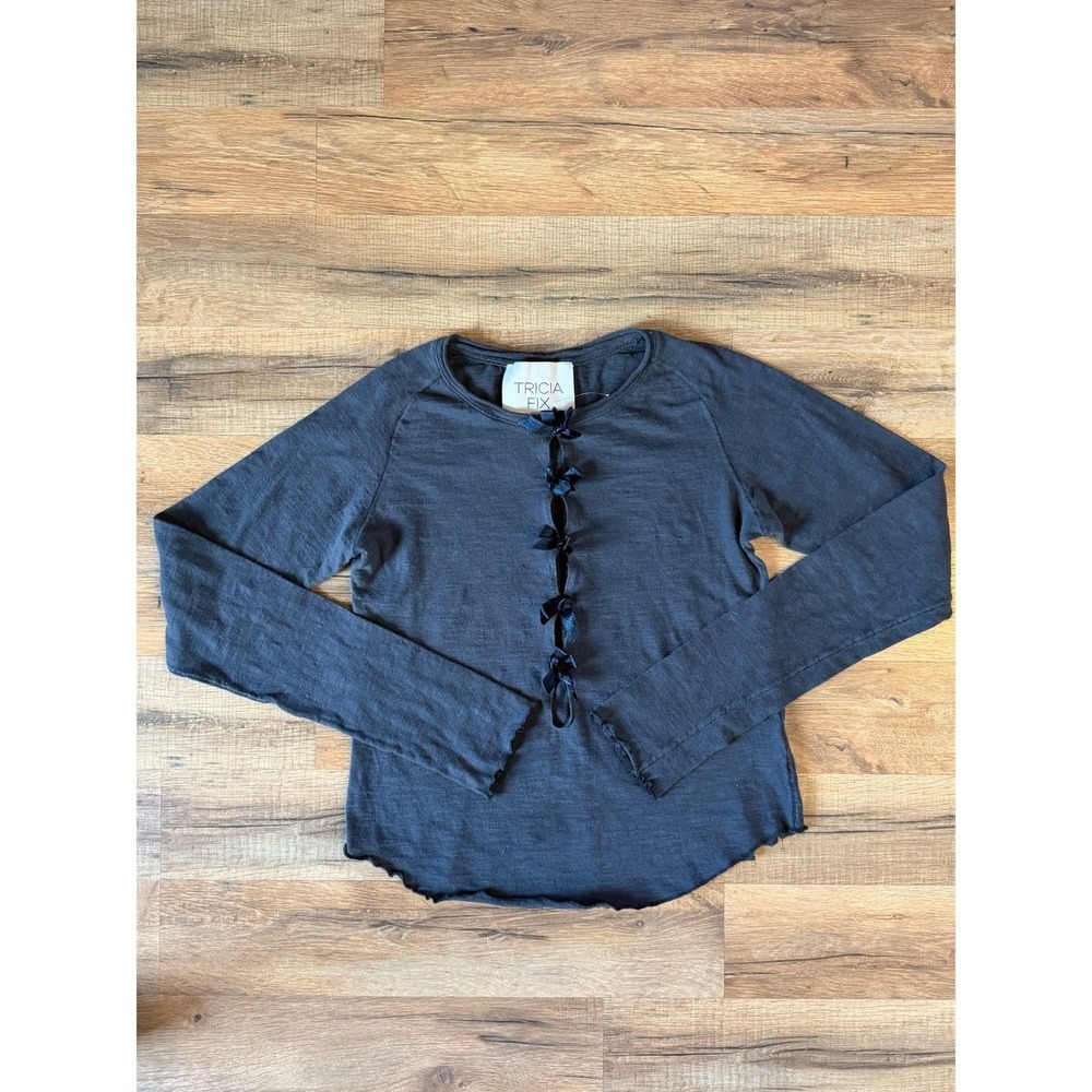 Tricia Fix Free People Be My Baby bow long-sleeve tee Boho Croquette Whimsigoth